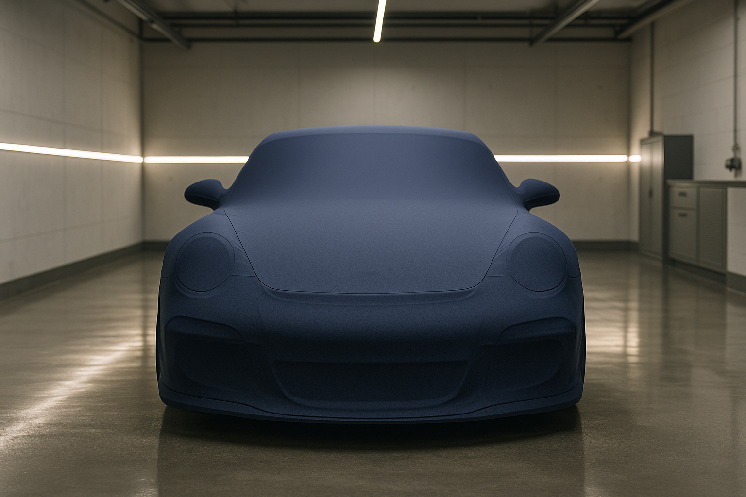 make the car cover go over the wheels and make the car front facing